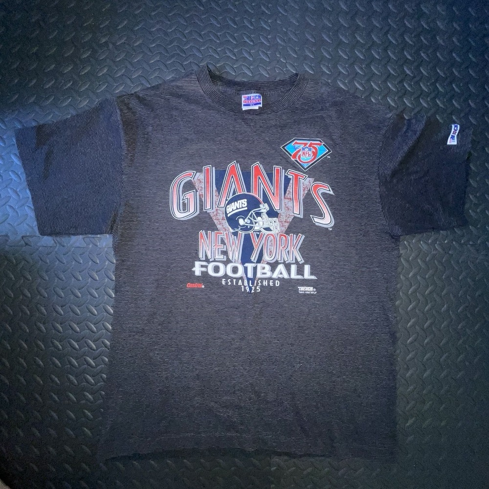 Original Vintage Trench Grey 1994 New York Giants T Shirt XL NFL Football